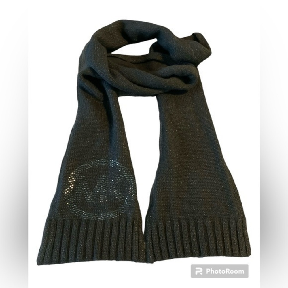 Michael Kors Embellished Scarf Black Lurex